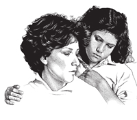 Fig. 7: Clipart gráfico de dos personas ansiosas.